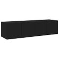 vidaXL TV nástenné skrinky s LED svetlami 2 ks čierne 60x35x31 cm
