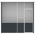 vidaXL Klietka pre vtáky antracit 115x78x200 cm pozinkovaná oceľ