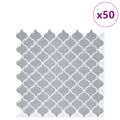 vidaXL Dlažba Lanturn 50 ks Sivá 27 x 27 cm Polyuretán a PET
