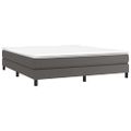 vidaXL Posteľný rám s boxspringom sivý 160x200 cm umelá koža
