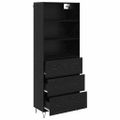 vidaXL Highboard 2 ks Čierny dub 69,5 x 34 x 180 cm