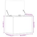 vidaXL Úložný box sivý sonoma 60x42x46 cm kompozitné drevo