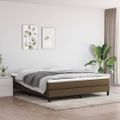 vidaXL Matrac s taštičkovými pružinami stredná tvrdosť tmavohnedý 160x200x20 cm látka