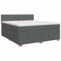 vidaXL Posteľ boxspring s matracom Tmavosivá 140 x 200 cm Látka