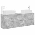 vidaXL Set kabinetov do kúpeľne 3 ks Betónovo sivá 53 x 34,5 x 63 cm