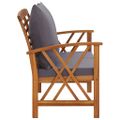 vidaXL Záhradná lavička s podložkami 119 cm akáciový masív