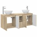 vidaXL Set kabinetov do kúpeľne 3 ks Dub sonoma 49,5 x 35 x 63 cm