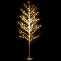 vidaXL LED strom s dizajnom bielej brezy 240 teplých bielych LED 300cm