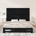 vidaXL Nástenné čelo postele čierne 159,5x3x90 cm masívna borovica