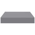 vidaXL Plávajúce nástenné police 4 ks, sivé 23x23,5x3,8 cm, MDF