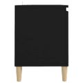 vidaXL TV stolík nohy z masívneho dreva čierny 103,5x35x50cm