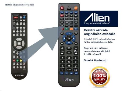 Diaľkový ovládač ALIEN Evolveo BlackStar HD-5060 náhrada