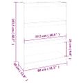 vidaXL Knižnica/deliaca stena medová 80x30x103,5 cm masívna borovica