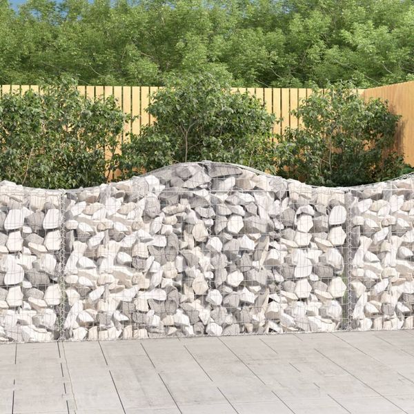 vidaXL Oblúkové gabiónové koše 8ks 200x30x100/120cm pozinkované železo