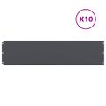 vidaXL Obrubník trávnika 10 ks 25 x 103 cm Antracitová