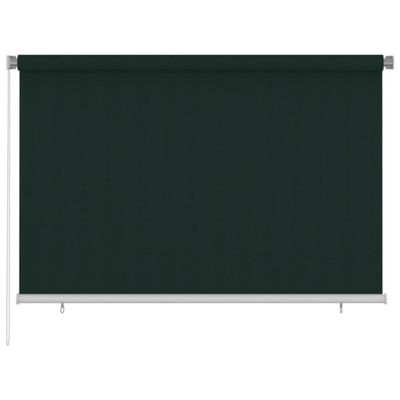 vidaXL Vonkajšia zatemňovacia roleta 220x140 cm tmavozelená HDPE