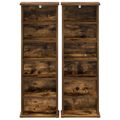 vidaXL CD Skrinka 2 ks Dymový dub 60 x 17 x 92 cm Kompozitné drevo