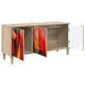 vidaXL TV skrinka HEESCH 102 x 33 x 50 cm Sonoma Kompozitné drevo
