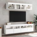 vidaXL TV nástenné skrinky s LED svetlami 2 ks biele 80x30x40 cm
