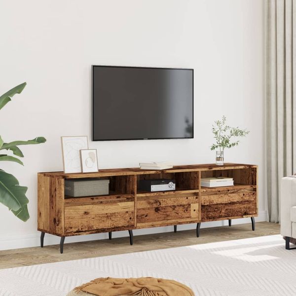 vidaXL TV skrinka staré drevo 150x30x44,5 cm kompozitné drevo