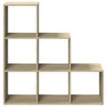 vidaXL Knižnica 3-poschodová dub sonoma 99x29x99 cm kompozitné drevo