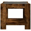 vidaXL Konferenčný stolík s LED dymový dub 53x53x45cm kompozitné drevo
