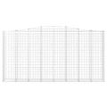 vidaXL Oblúkový gabionový kôš 5 ks 400x50x200/220cm pozinkované železo