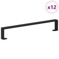 vidaXL Nohy nábytku 12 ks Čierna 596 x 40,5 x 100 mm Železo