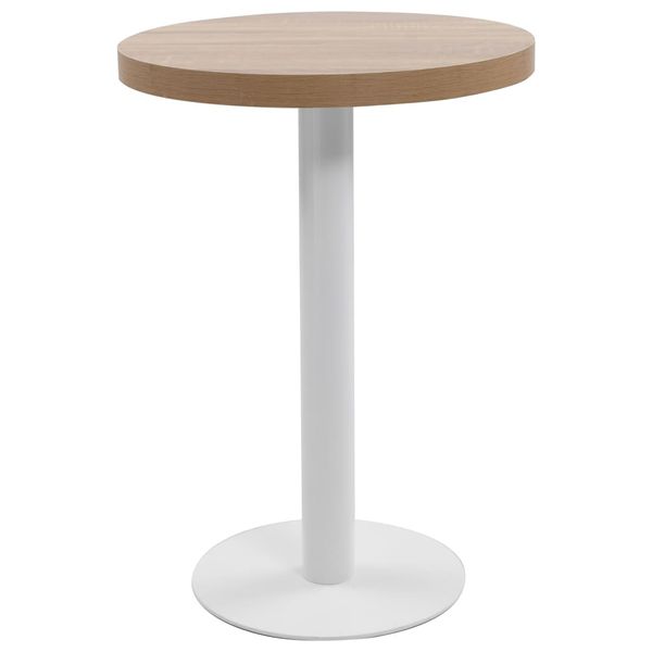 vidaXL Bistro stolík bledohnedý 60 cm MDF
