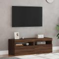 vidaXL TV skrinky 2 ks s LED, tmavý dub 60x35x40 cm