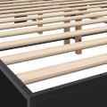 vidaXL Posteľný rám čierny 150x200 cm kompozitné drevo a kov