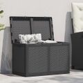 vidaXL Záhradný úložný box 180 l, čierny, PP ratan