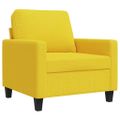 vidaXL Jednomiestna pohovka, svetložltá 60 cm, látka