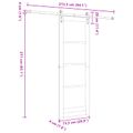 vidaXL Posuvné dvere Prírodná 73,5 x 211 cm Borovicový masív