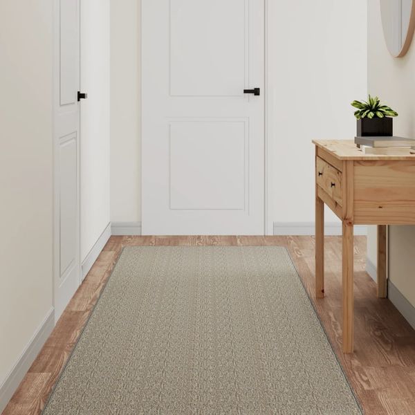 vidaXL Behúň sisalový vzhľad strieborný 80x250 cm