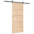 vidaXL Posuvné dvere 80 x 208 cm Borovicový masív Prírodná