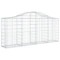 vidaXL Oblúkové gabionové koše 12ks 200x30x80/100cm pozinkované železo