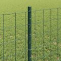 vidaXL Euro oplotenie s pilierom 10 x 0,8 m PVC potiahnutá oceľ Zelená