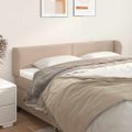vidaXL Čelo postele so záhybmi kapučínové 203x23x78/88 cm umelá koža