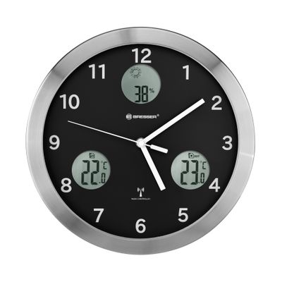 Nástenné hodiny Bresser MyTime io 30 cm, čierna