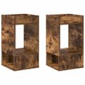 vidaXL Koncový stôl 2 ks Dymová dub 30 x 30 x 56 cm Kompozitné drevo