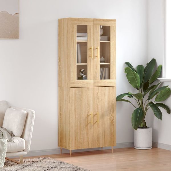 vidaXL Vysoká skrinka dub sonoma 69,5x34x180 cm spracované drevo