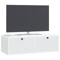 vidaXL Nástenná TV skrinka Biela 98 x 41 x 30 cm Kompozitné drevo
