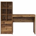 vidaXL Stôl Staré drevo 135,5 x 40 x 127 cm 2 ks