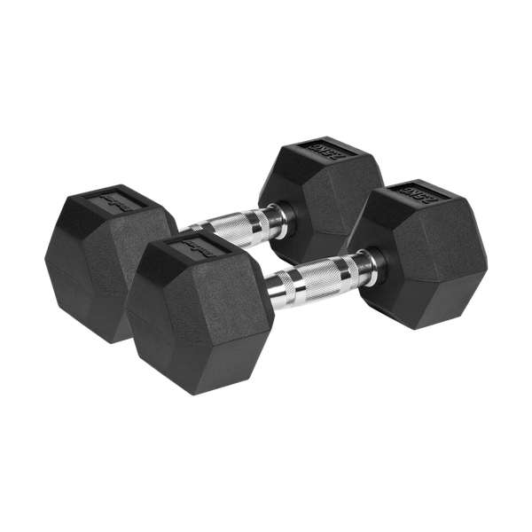 Pogumované litinové činky HEX REBEL ACTIVE RBA-2325-07.5  2x7,5 kg