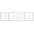 vidaXL Oblúkové gabiónové koše 2 ks 400x30x100/120cm pozinkov. železo