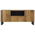 vidaXL TV skrinka 105x33,5x46 cm masívny mangovník a spracované drevo