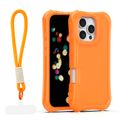 Puzdro Safepop s remienkom pre iPhone 16 Pro 6,3" oranžové