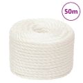 vidaXL Pracovné lano biele 24 mm 50 m polypropylén