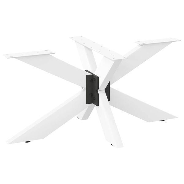 vidaXL Noha konferenčného stolíka v tvare pavúka, biela 98x58x(42-43) cm, oceľ